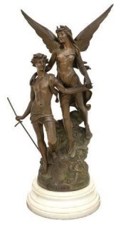 FRENCH SPELTER STATUE AFTER BR