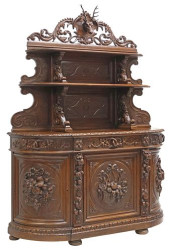 FRENCH ST. HUBERT CARVED OAK H