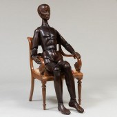 FRENCH STAINED OAK ARTIST MANN