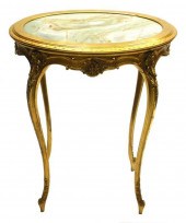 FRENCH STAND WITH INSET OVAL O