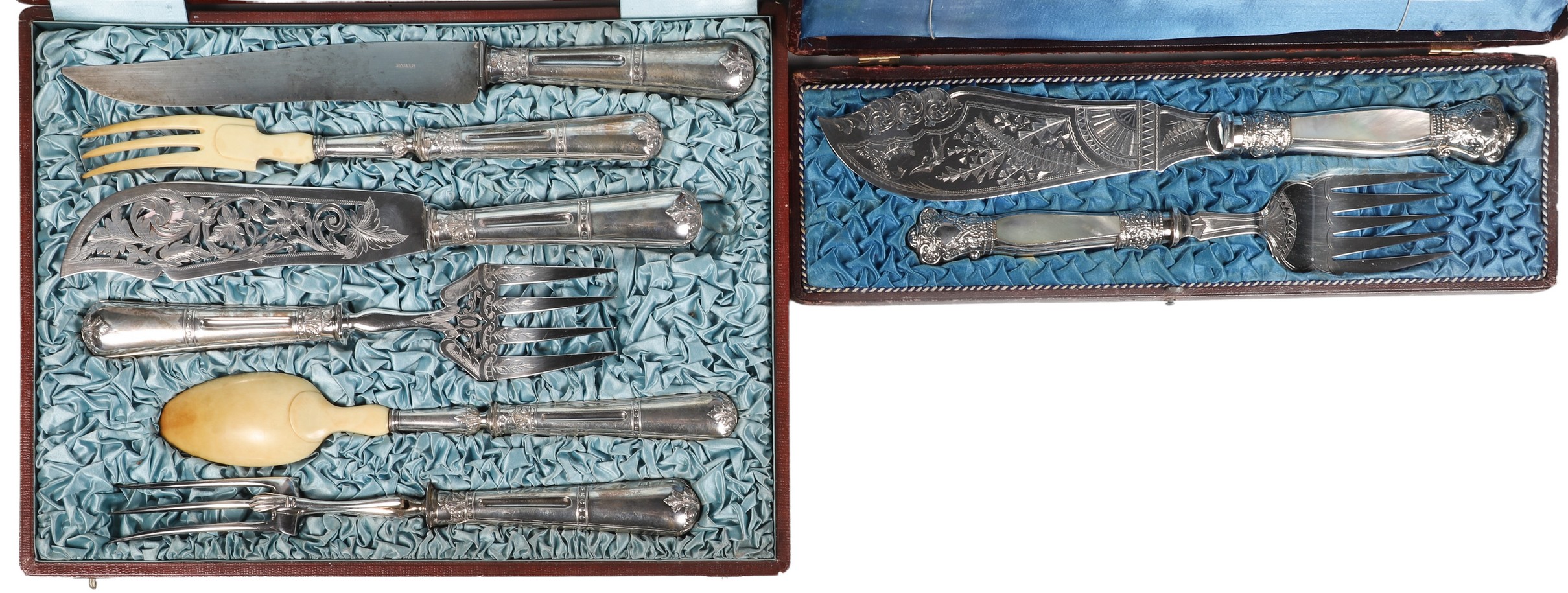 French sterling handled serving
