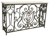 FRENCH STONE-TOP WROUGHT IRON