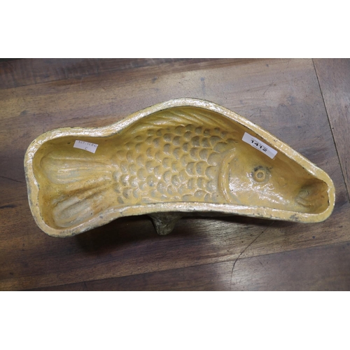 French stoneware fish mould, approx