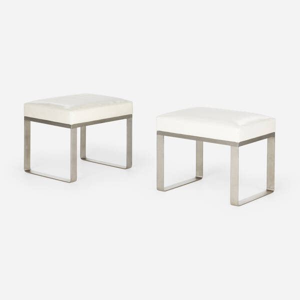 French. Stools, pair. c. 1970,