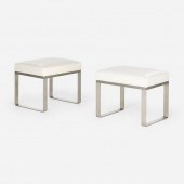 French. Stools, pair. c. 1970,