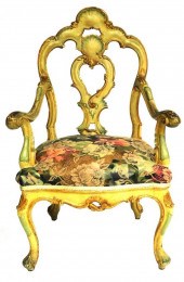 FRENCH STYLE ARMCHAIR, C. 1900