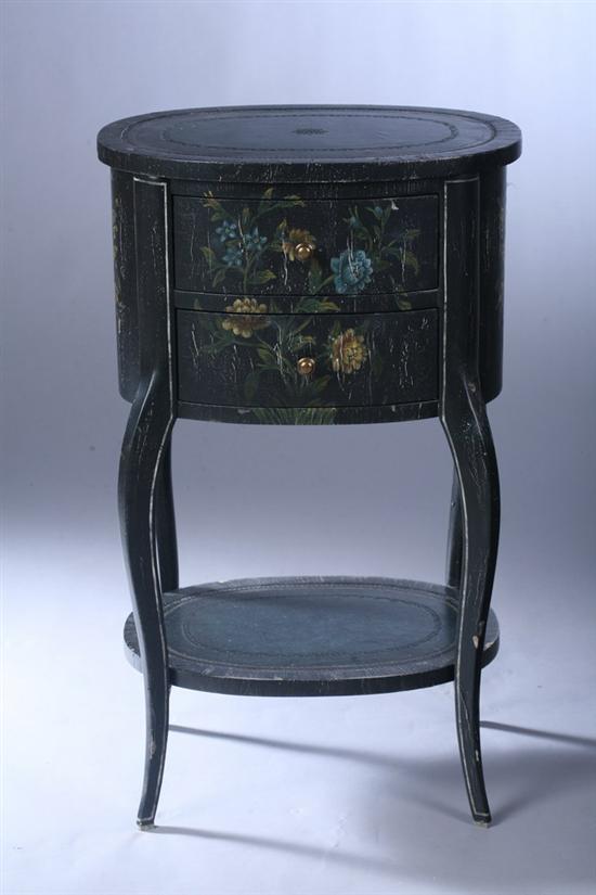 FRENCH STYLE BLACK-LACQUER AND