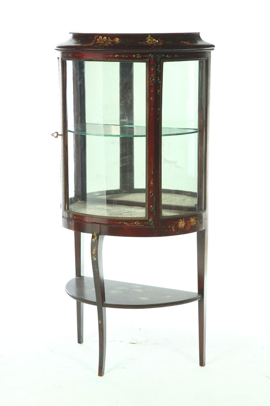 FRENCH-STYLE BOW FRONT CURIO