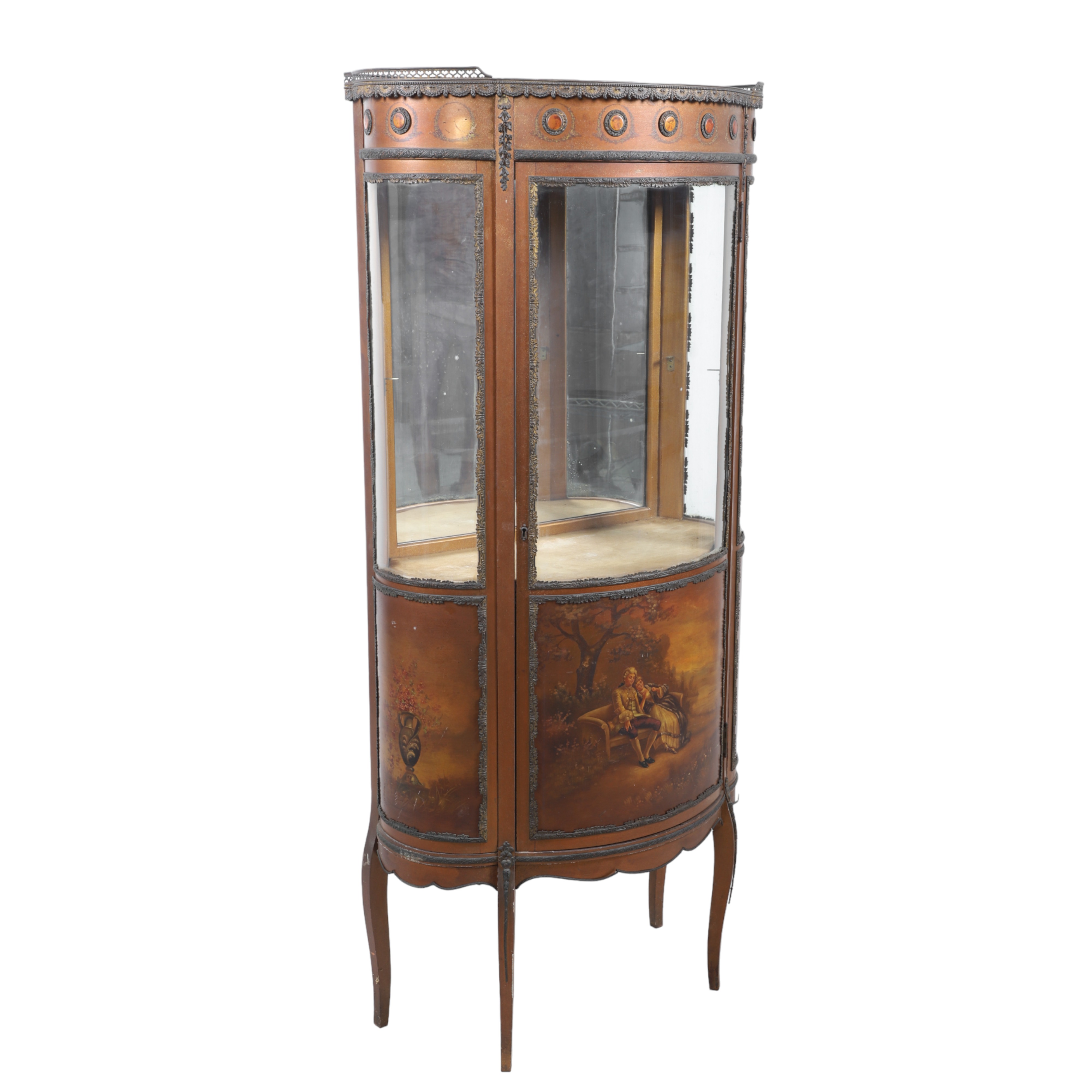 French style bowfront display
