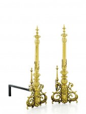 French style brass andirons ur