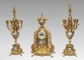 FRENCH STYLE BRONZE DORE CLOCK