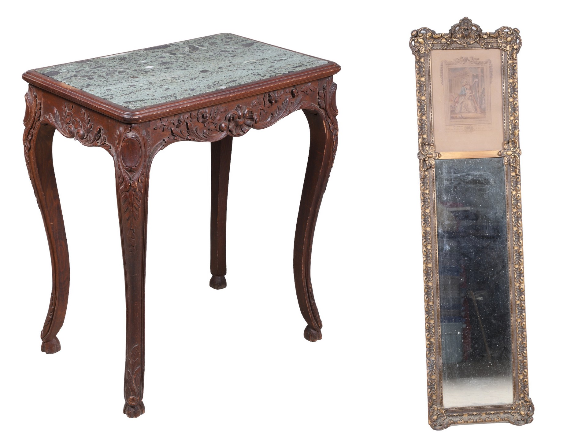 French style carved mahogany