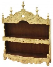 FRENCH STYLE CARVED PAINTED PA