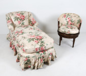 FRENCH STYLE CHAISE & LOUIS XV
