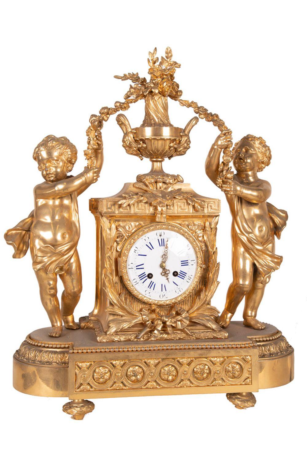 FRENCH STYLE GILT BRONZE FIGURAL