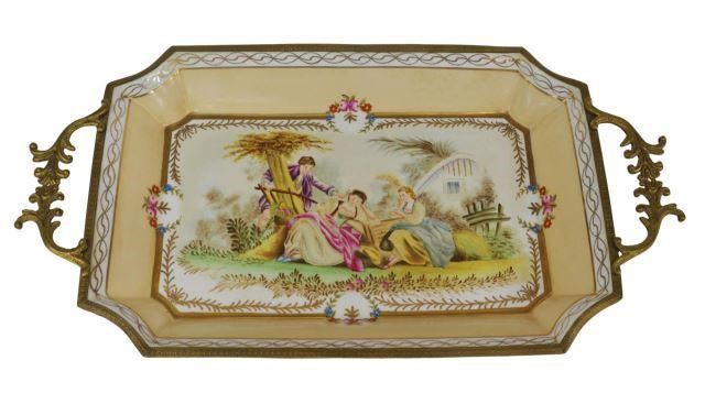 FRENCH STYLE GILT METAL MOUNTED