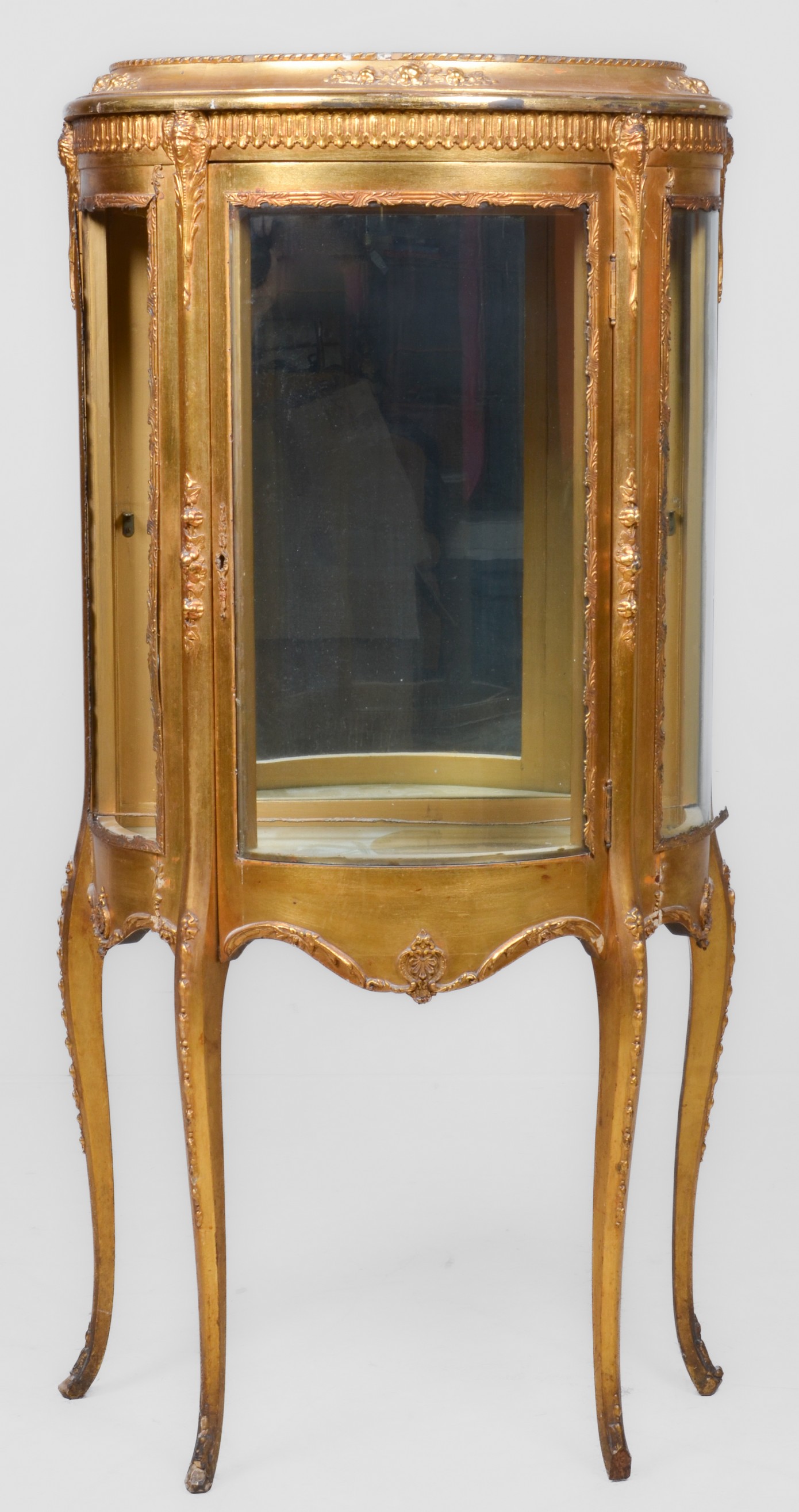 French style gilt painted curio