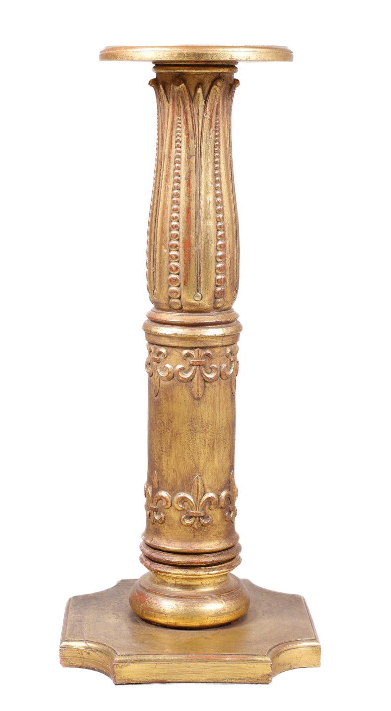 French style gilt painted pedestal,