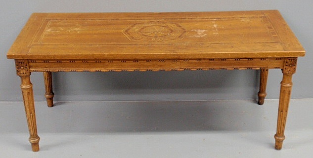 French style inlaid fruitwood