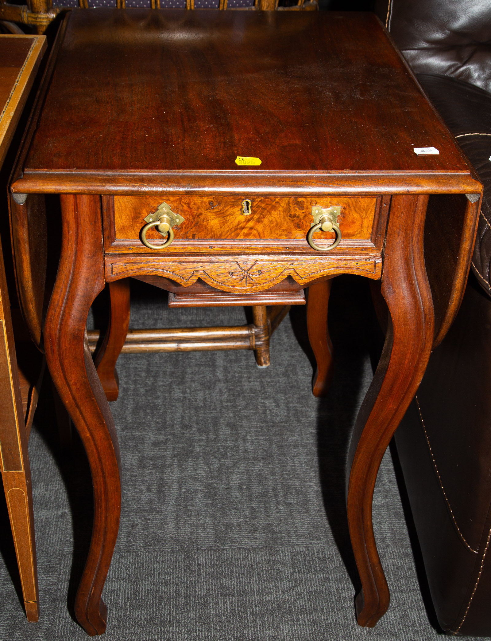 FRENCH STYLE MAHOGANY DROP LEAF