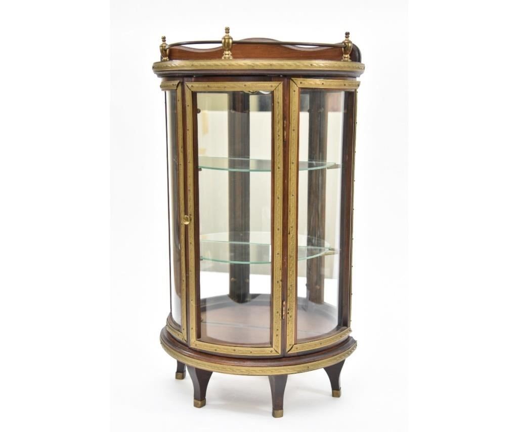 French style mahogany glass front