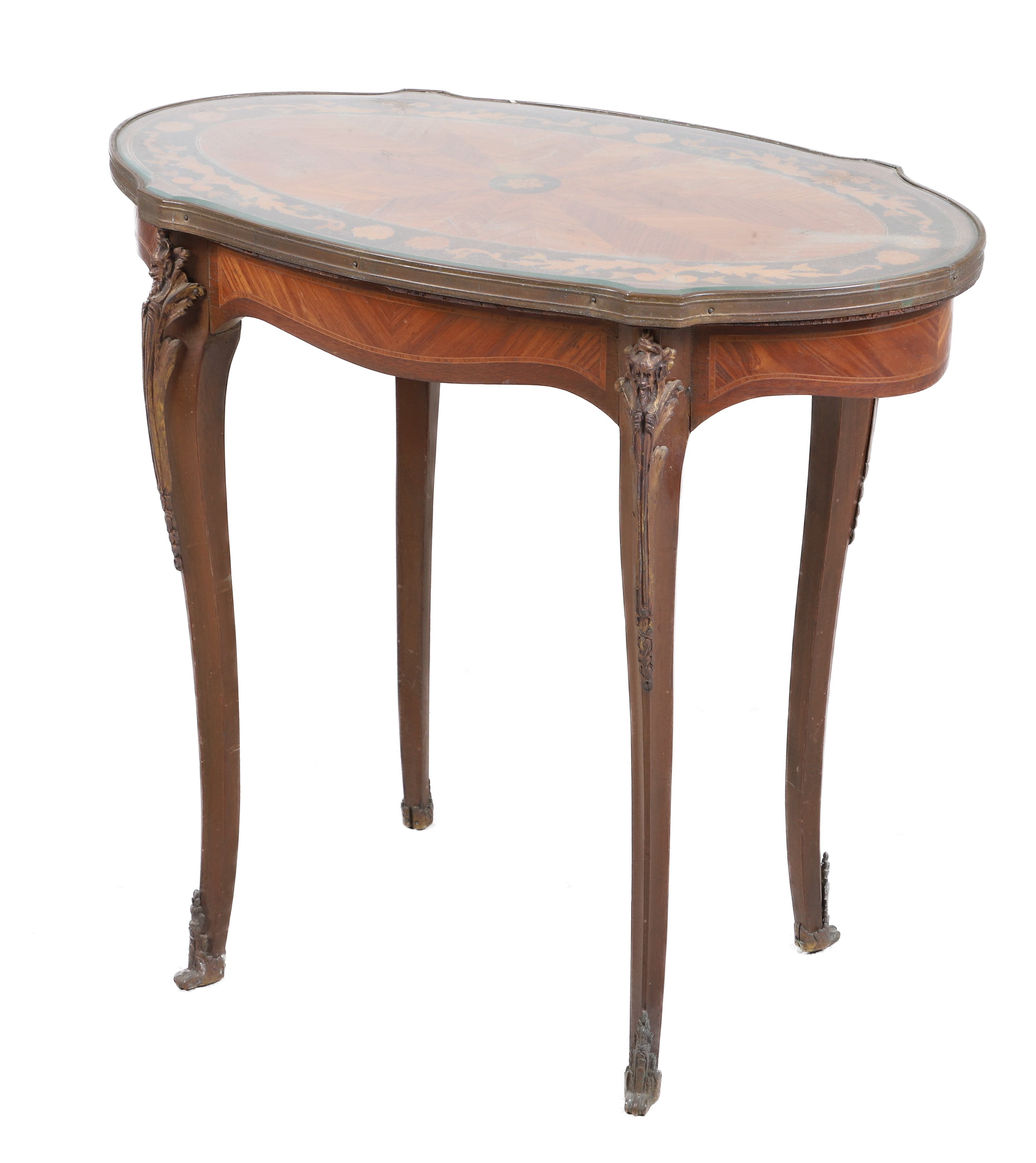 French style mahogany marquetry