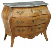 FRENCH STYLE MARBLE-TOP BOMBE