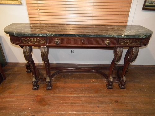 FRENCH STYLE MARBLE TOP CREDENZAA