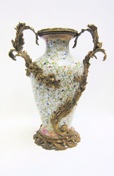 FRENCH STYLE PORCELAIN & GILT METAL