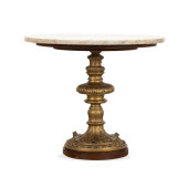 FRENCH STYLE ROUND MARBLE TOP