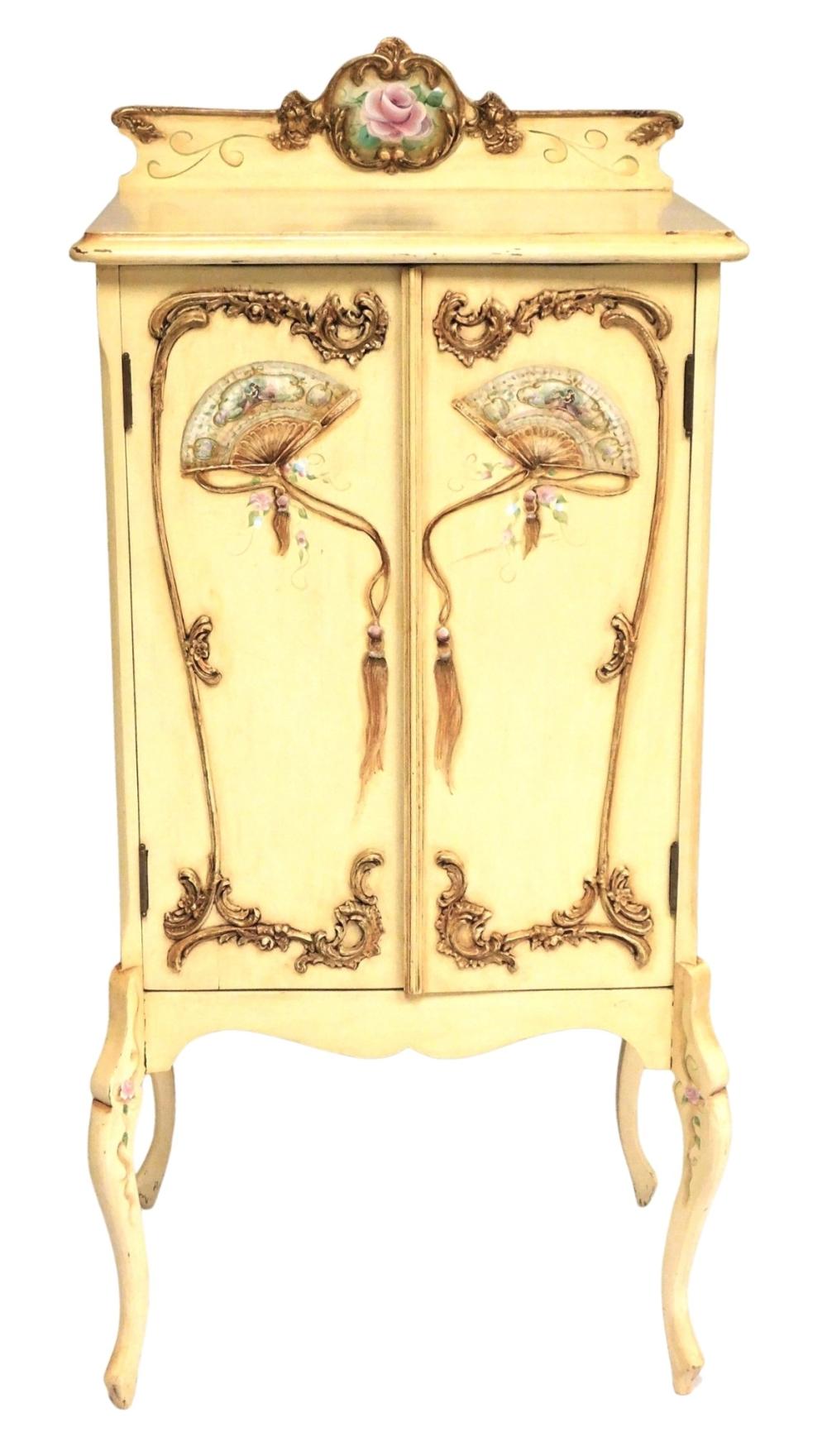 FRENCH STYLE SHEET MUSIC CABINET IN