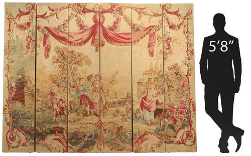 FRENCH STYLE SIX-PANEL SCREEN