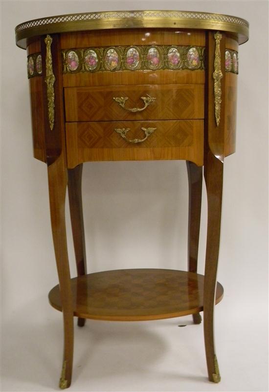 French style stand with brass