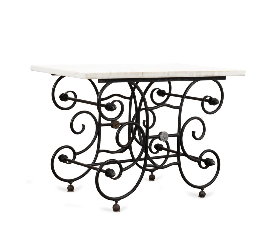 FRENCH STYLE WHITE MARBLE TOP