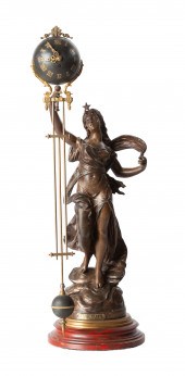 FRENCH SWINGING ARM CLOCK 19th