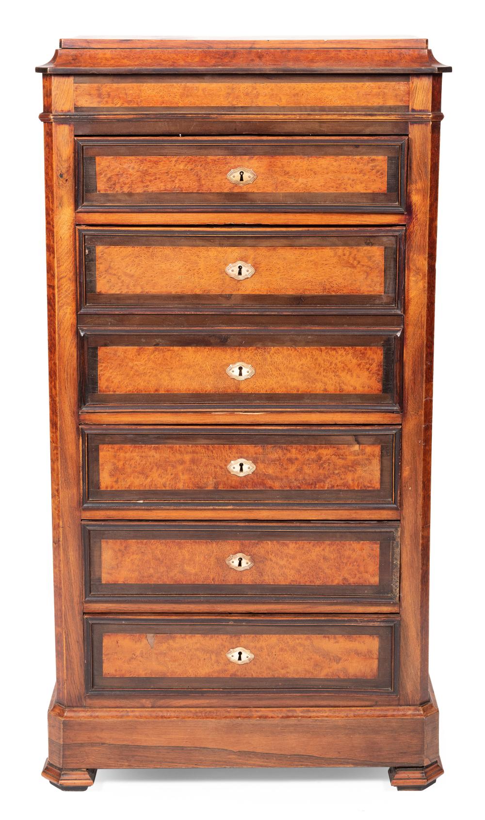 FRENCH TALL SECRETARY CHEST 19TH
