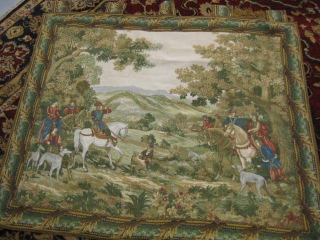 French Tapestry of a Hunt Scenewith