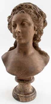 FRENCH TERRACOTTA BUST OF A YO