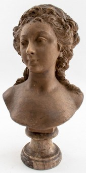 FRENCH TERRACOTTA BUST OF A YO