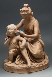 French terracotta Venus and Cu