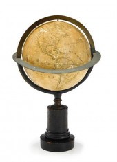 French terrestrial table globe