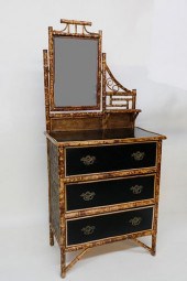 FRENCH THREE DRAWER BAMBOO MIR