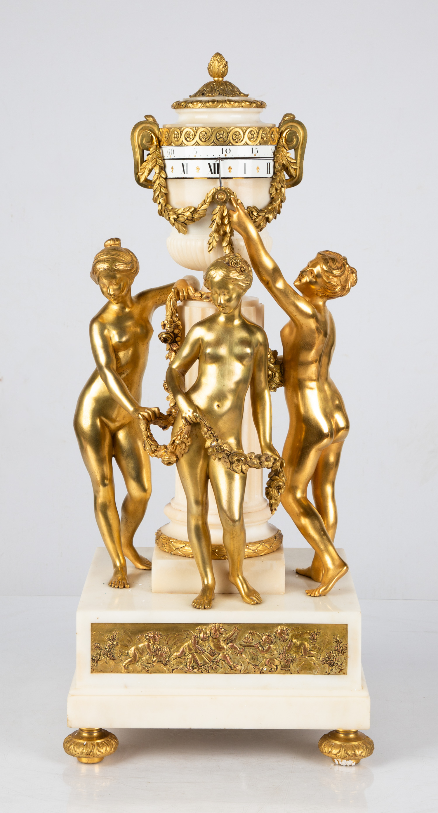 FRENCH THREE GRACES ANNULAR CLOCK