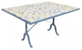 FRENCH TILE-TOP CAST IRON BIST