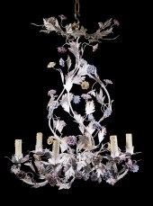FRENCH TOLE PAINTED CHANDELIER