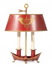 FRENCH TOLE PEINTE TWO-LIGHT B