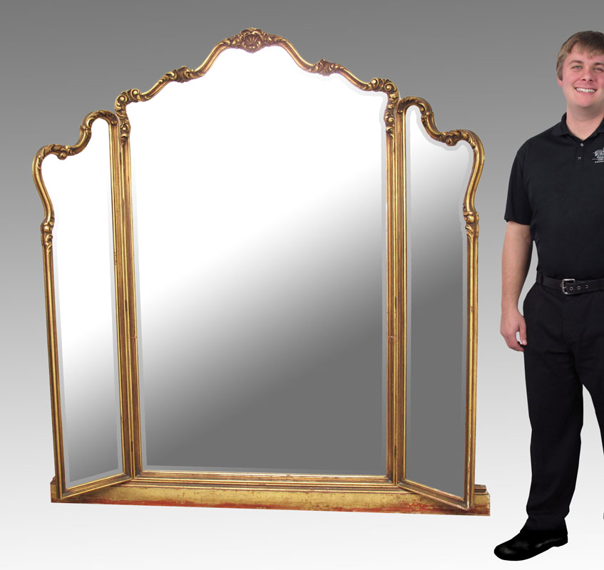 FRENCH TRIPLE DRESSING MIRROR: