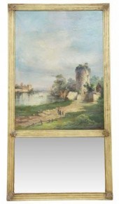 FRENCH TRUMEAU MIRROR OIL ON C