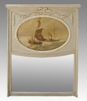 FRENCH TRUMEAU MIRROR: Top pai