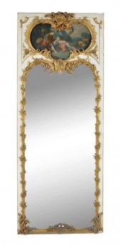 FRENCH TRUMEAU MIRROR WITH ROM